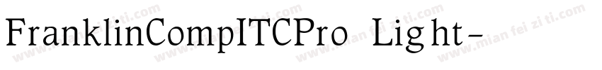 FranklinCompITCPro Light字体转换